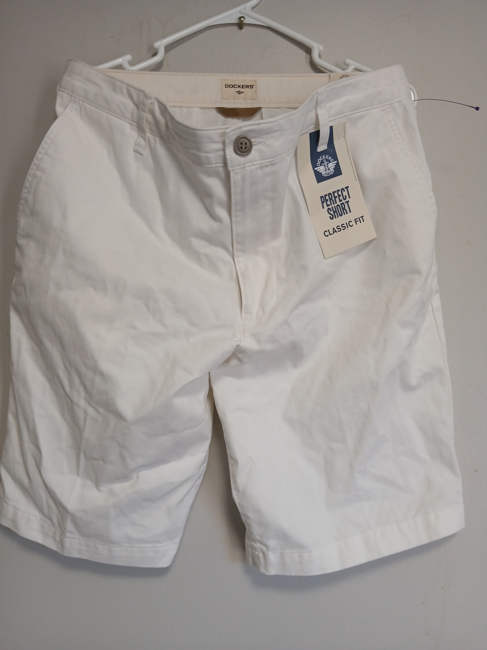 Dockers White Classic Fit Men’s Shorts